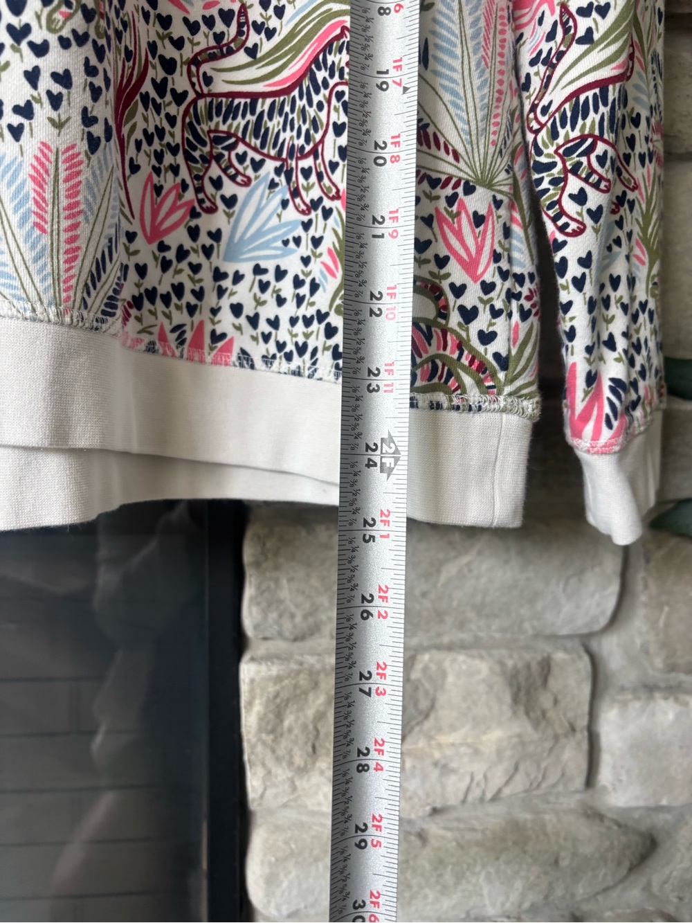 Boden Floral Printed Sweatshirt in White, Pink, Green - Picture 5 of 5